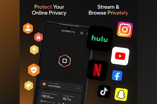 ULTRA VPN Déblocage de Netflix, Amazon Prime Video, Disney+, HBO Max et BBC iPlayer (mais pas Hulu)